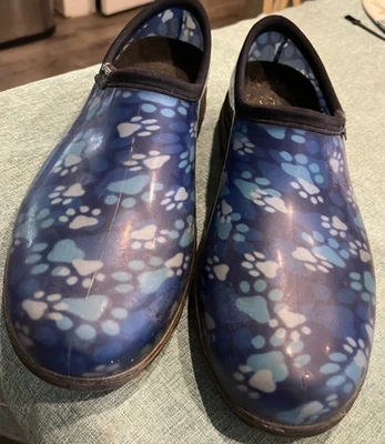 Zapatos cómodos impermeables Paw Sloggers para mujer talla 11 Pet Paw azul Foto 1 de 4