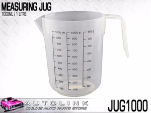 UNIVERSAL MEASURING JUG 1000ml ( 1 LITRE ) HOUSE & GARAGE USE - CLEAR JUG1000 - Picture 1 of 3
