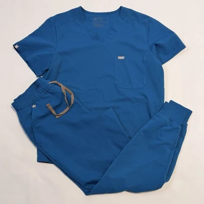 Conjunto Médico Figs Para Hombres Mediano Alpes Azul Chisec Top Tansen Pantalones Jogger Foto 1 de 4