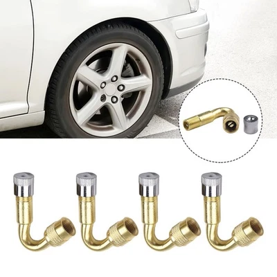 3.5cm/1.38 Inch Valve Stem Extension 4 Pieces Copper Gold High Quality - Image 1 of 4