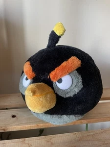 RARO peluche morbido Angry Birds di Rovio Bomb grande peluche da collezione - Foto 1 di 7