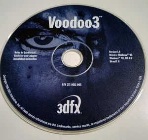 Voodoo 3 Driver - Computer Gaming Video Software CD 3dfx Disc Voodoo3 - Picture 1 of 2