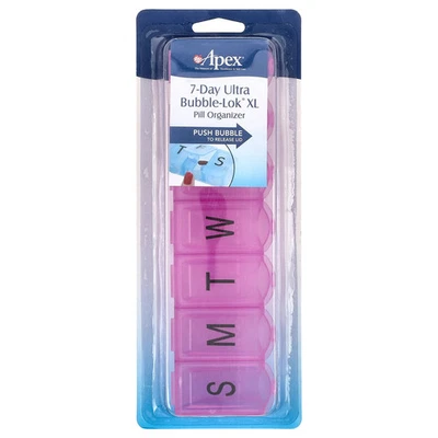 7-Day Ultra Bubble-Lok Pill Organizer, XL, 1 Pill Case - Image 1 of 3