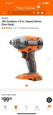 Taladro de impacto Ridgid/nuevo nunca usado Foto 1 de 4