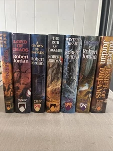Wheel of Time 1st Edition Hardcover Set Lot of 7 Robert Jordan 6-11 New Spring - Picture 1 of 7