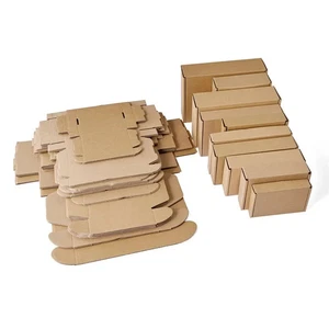 10PCS Small Shipping Boxes Brown Corrugated Cardboard Mailer Box, Present  Boxes - Picture 1 of 7