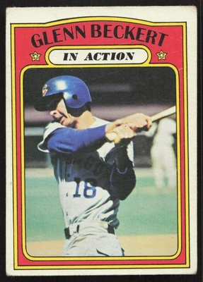 1972 Topps #46 Glenn Beckert en acción Chicago Cubs ¡Conjunto descanso! Foto 1 de 2
