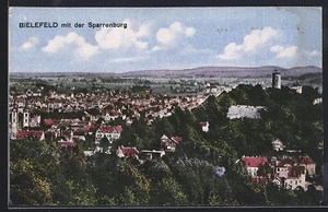Ansichtskarte Bielefeld, Ortsansicht mit der Sparrenburg - Picture 1 of 2