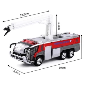 Airport Fire Truck Pull Back Sound & Light Aviation Fire Car Toys Christmas Gift - Picture 1 of 7