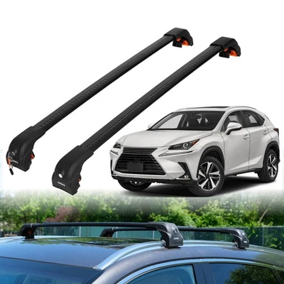 Barras transversales de techo para Lexus NX200T NX300 NX300H 2015-2021 con rieles empotrados Foto 1 de 4