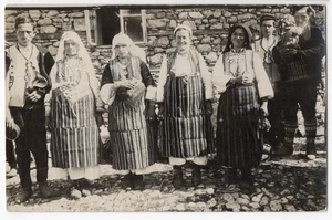 Original 1920s Albania, Macedonia, people from Ohrid, Marubi (?), RPPC - Picture 1 of 2