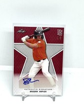 2020 Leaf Perfect Game National Showcase Red /5 Brogan Napier #BA-BN2 Auto
