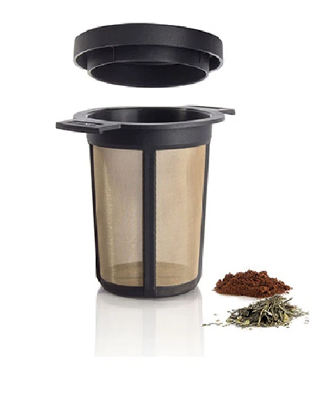 NEW Finum MADE IN GERMANY-Black Frame- Stainless Steel Mesh Brewing Tea Filter-L - Image 1 of 4