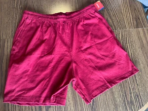 Hanes Herren Trikot Shorts Taschen Kordelzug XL Montgomery rot - Bild 1 von 4