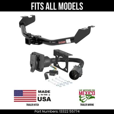For 07 GMC Sierra 1500 HD Classic Trailer Hitch +7Pin Wiring fit All Models Curt - Image 1 of 4