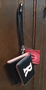 Initial R Black And Pink Embossed all in one Tri Fold Card/ID Wallet - Picture 1 of 2