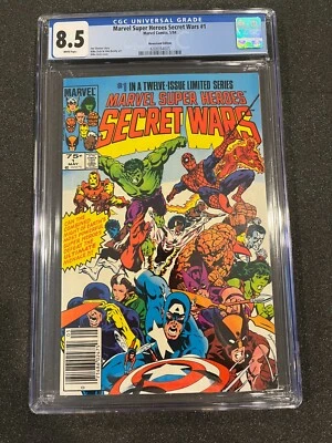 Marvel Super Heroes Secret Wars 1, CGC 8.5, Newsstand Cameo Beyonder, 1984 - Image 1 of 4