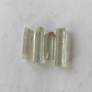 Natural Aquamarine Raw Healing Crystal Pencil Stone 18 to 24 MM 24.18 Cts 04 Pcs - Picture 1 of 4