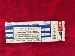 2007 PLAYOFF TAMPA BAY LIGHTNING VS DEVILS TICKET STUB - Picture 1 of 2