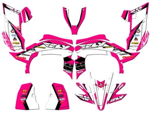 2009-2013 450R/450X (marco de aluminio EFI) YFZ 450 13 FLY rosa Senge kit de gráficos - Imagen 1 de 7