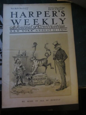 Harpers Weekly Magazine August 11 1900 His Excellency Wu Ting-Fang Chinese 64 - Image 1 of 2