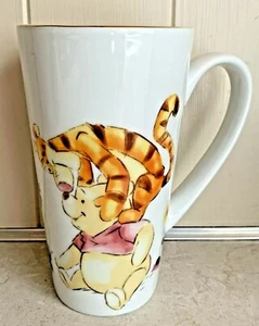 Disney Winnie Pooh Golden Flowers Latte Coffee Cup Mug Tigger - Picture 1 of 7