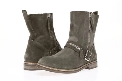 Botas cortas de moto de gamuza oliva claro PAUL GREEN para mujer talla US-6.5 / UK-4 ¡NUEVAS! Foto 1 de 4