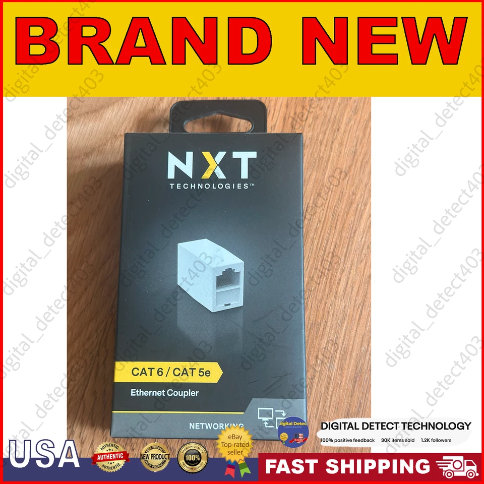 NEW NXT RJ45 TO RJ45 CAT 6 5E ETHERNET COUPLER CONNECTO FEMALE TO FEMALE NX56843 - Image 1 of 1