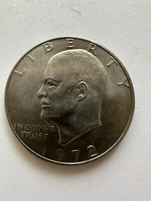 1972-D Eisenhower Dollar (DD) Reverse, Die Breaks In Wings. - Image 1 of 4
