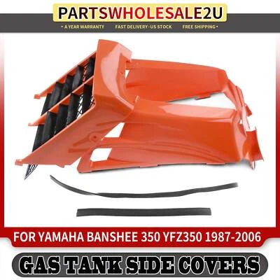 Front Plastic Gas Tank Side Covers with Grill for Yamaha Banshee 350 1987-2006 - Image 1 of 4