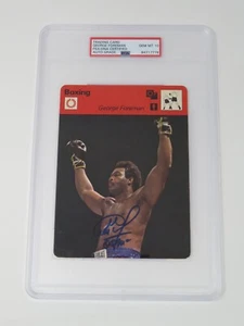 George Foreman BOXING Signed Autograph 1977 Sportscaster Rookie Card PSA 10 Auto - Picture 1 of 4