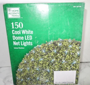Home Accent Holiday 150 LED COOL WHITE DOME NET LIGHTS Christmas 4'x6 ft foot - Picture 1 of 5