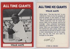 1980 TCMA All Time New York Giants Willie Mays (Blue Back) #1980-0001.3 HOF