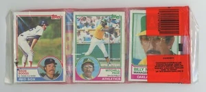1983 Topps Rack Pack Wade Boggs RC on Bottom Factory Sealed - Picture 1 of 2