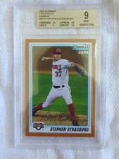 BGS 9 2010 1st Bowman Stephen Strasburg Orange #/250 #BP1