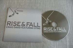 RISE & FALL CRAIG DAVID FEATURING STING CD 1 TITRE PROMO CARDSLEEVE. - Imagen 1 de 2
