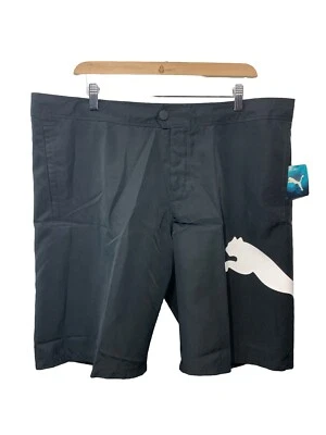 Tabla de natación corta Puma Big Cat 38 ajuste regular repele agua botón a presión cierre negro Foto 1 de 4