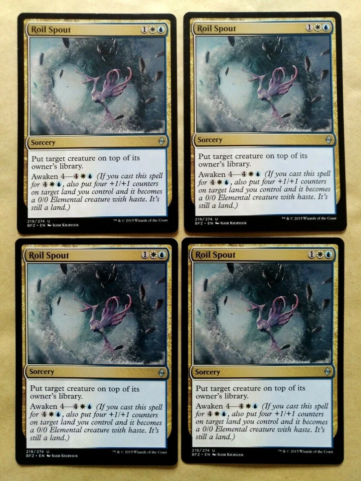 4x Roil Spout - MTG Battle for Zendikar BFZ Uncommon EX - Imagen 1 de 1