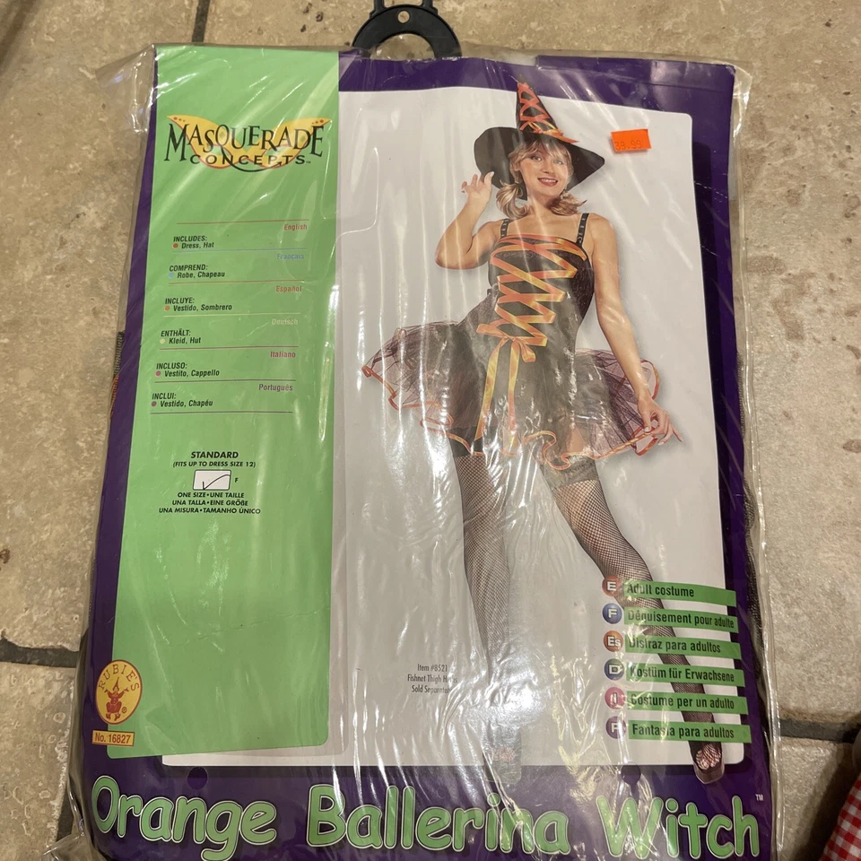 Masquerade Concepts Adult Orange Ballerina Witch Costume - Image 1 of 1