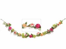 Ghirlande con rose e fiori decorazione primaverile per casa e negozi set 2 pezzi
