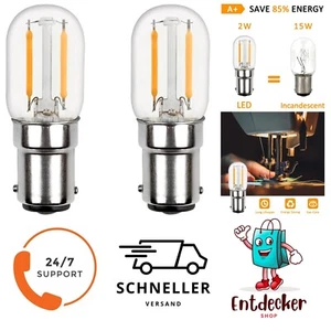 LED Birne 230V 2W für Nähmaschine Warmweiß 2700K 2er-Set Akynite B15D - Bild 1 von 3