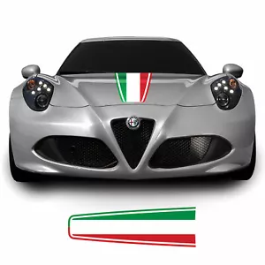Adesivo Decalcomania Vinile Cappello Bandiera Italiana Fit Alfa Romeo 4C Spider Coupe - Foto 1 di 3