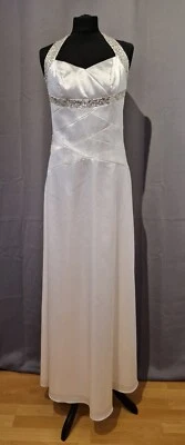 elegantes Abendkleid Ballkleid Gala weiß lang Größe 36 - Bild 1 von 4
