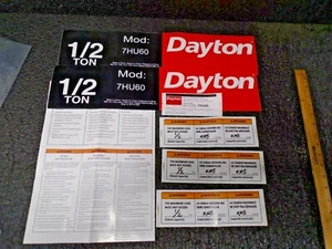 DAYTON Label Kit, 34UZ45, MH7HU6001G, (RG) - Picture 1 of 5