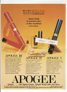 Vintage 1979 APOGEE BONGS Magazine AD~STONE AGE Trading~HYDROPOT~Hydroponics - Picture 1 of 2