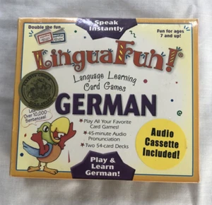 NEW Lingual Fun! German Language Learning Game + Pronunciation Audio Cassette - Picture 1 of 4