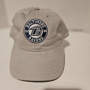 Baltimore Ravens 1996 Patch Logo Hat Cap Gray Cotton Snapback One Size VGUC