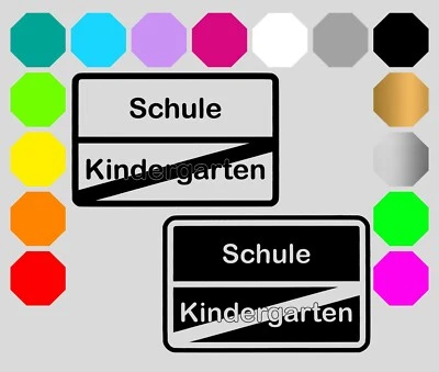 Bügelbild Flex Folie dunkle Stoffe Abschluss Kindergarten Schule Schild Abschied - Bild 1 von 4