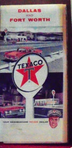 1961 Texaco Street Map of Dallas and Fort Worth, Texas - Picture 1 of 1
