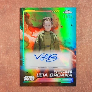 4-10-01 2024 topps chrome star wars au-vb autograph vivien lyra blair green /99 - Bild 1 von 2